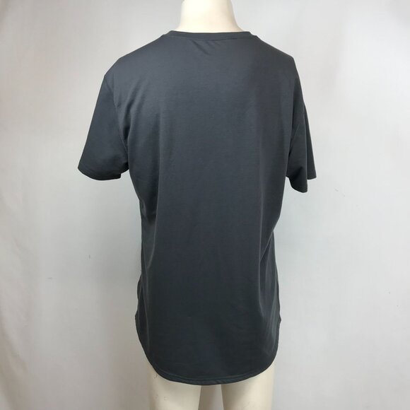 BYLT - MEN'S LARGE -GRAY DROP CUT SHORT SLEEVE V NECK BYLT BLEND T-SHIRT - Picture 5 of 8